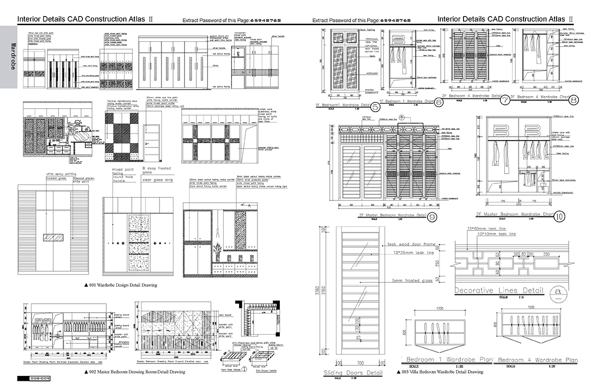 Interior Details CAD Construction Atlas (4vols/set) - ARTPOWER